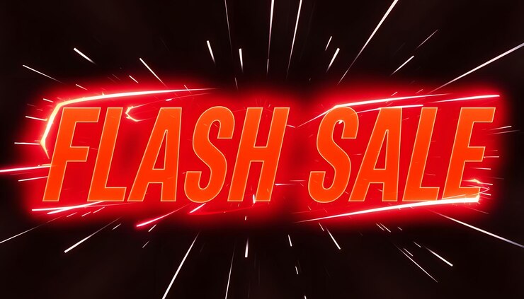Foto flash sale isolated with white highlights