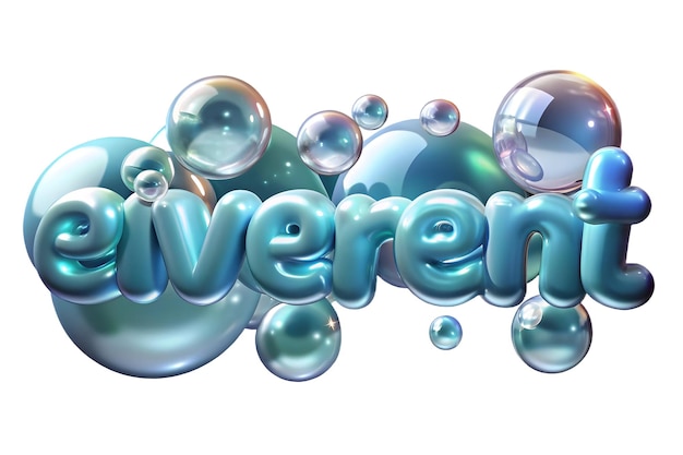 Flat Abstract bubbles forming a sparkling glass with Effervescent text concept as A lively vector de
