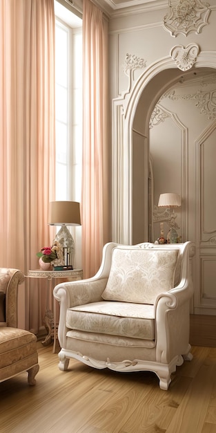 Floor wall armchair decorative design style room