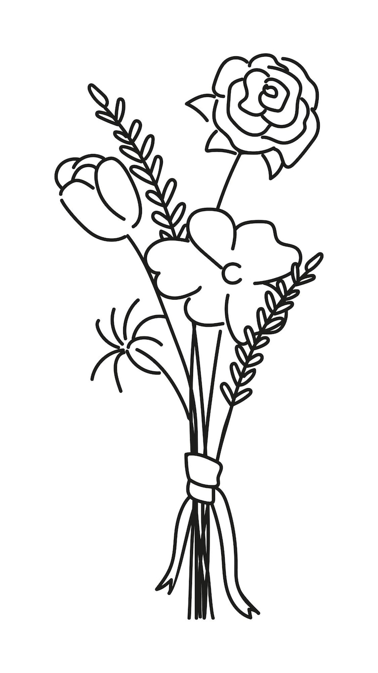 Foto flower bouquet png aesthetic illustration transparent background