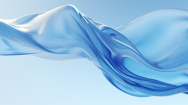 Fluid Motion Water Droplet Blowing on Blue Surface