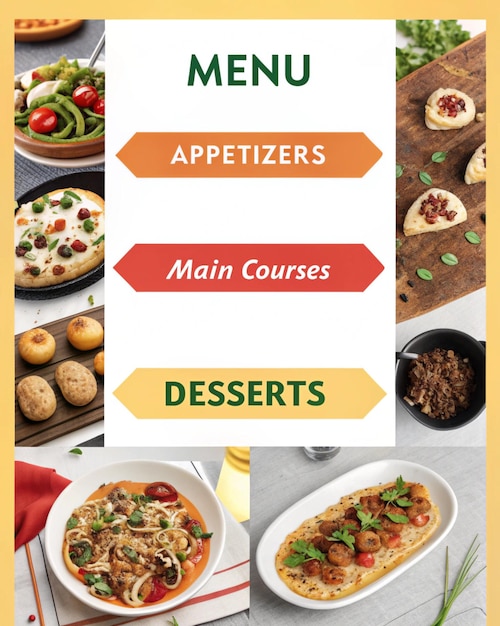 Food Restaurant menu poster design template