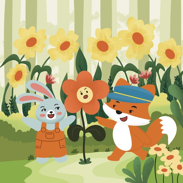 fox and bunny