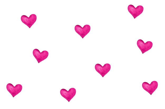 Frame of pink hearts for Valentines Day