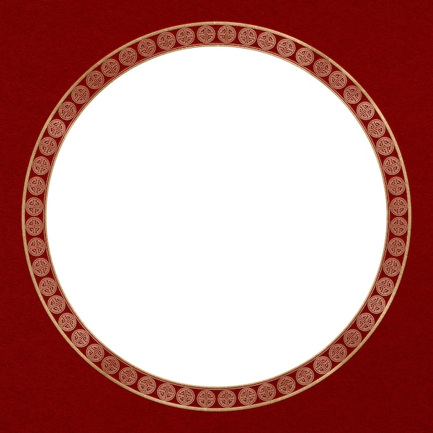 Frame png Lu symbol pattern golden circlesquare in Chinese New Year theme