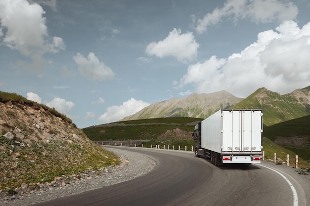 freight truck on the road