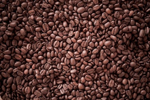 Full bilderamme av ristede kaffebønner