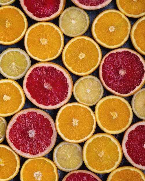 Full frame shot of citrus fruits