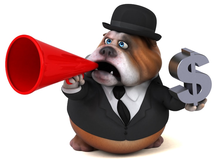 Foto fun bulldog - 3d illustration
