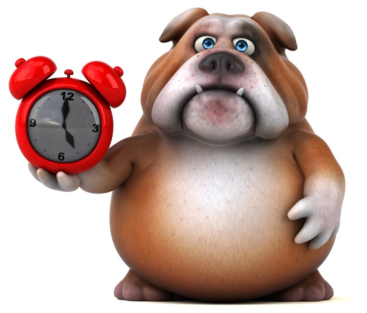 Foto fun bulldog - 3d illustration