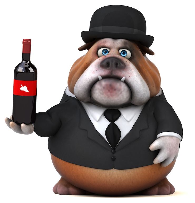 Foto fun bulldog - 3d illustration