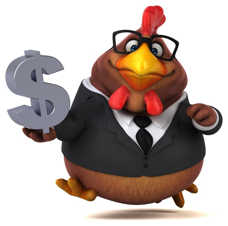 Foto fun chicken - 3d illustration