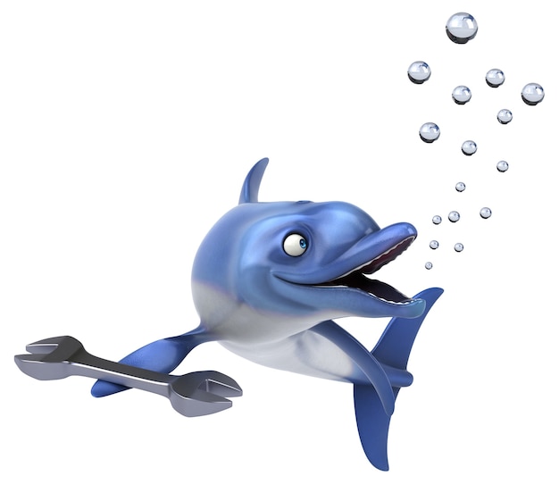 Fun dolphin illustration