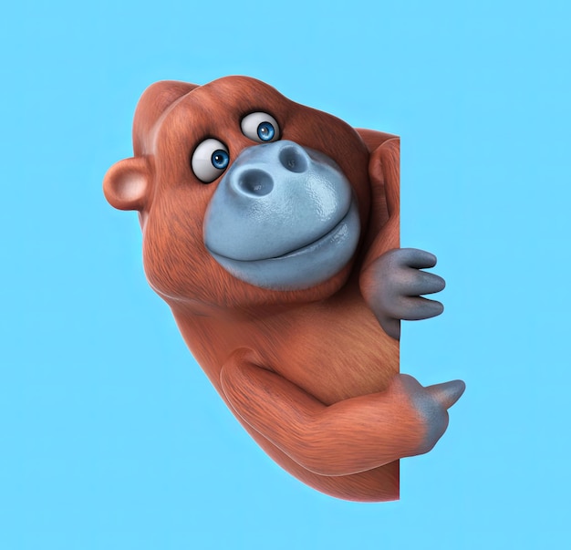 Fun Orang Outan with a sign