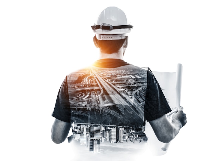 Foto future building construction engineering project.