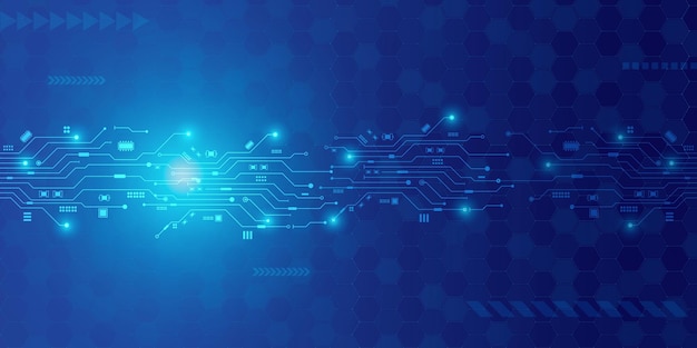 Futuristic blue and abstract technology background