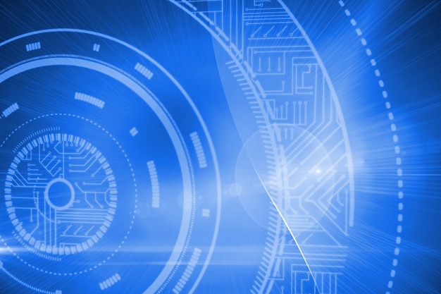 futuristic shiny blue design