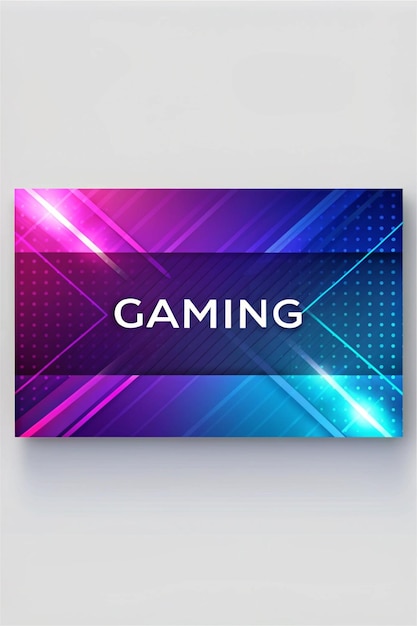 Gaming banner design på gradient bakgrunn