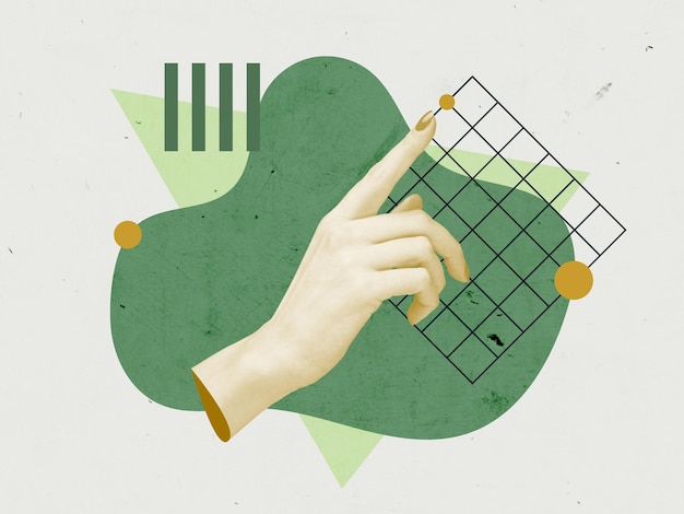 geometric creative art collage poster post card modern texture background copy space