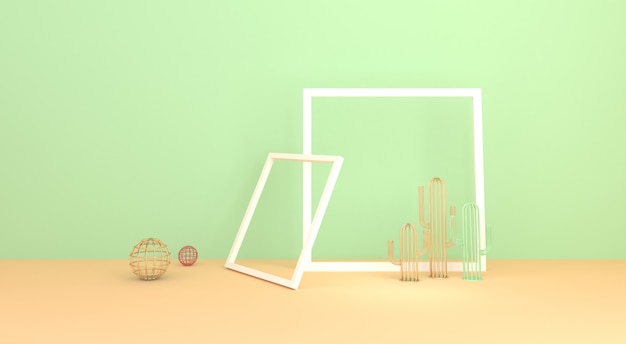 Geometric graphics stage display rendering effect