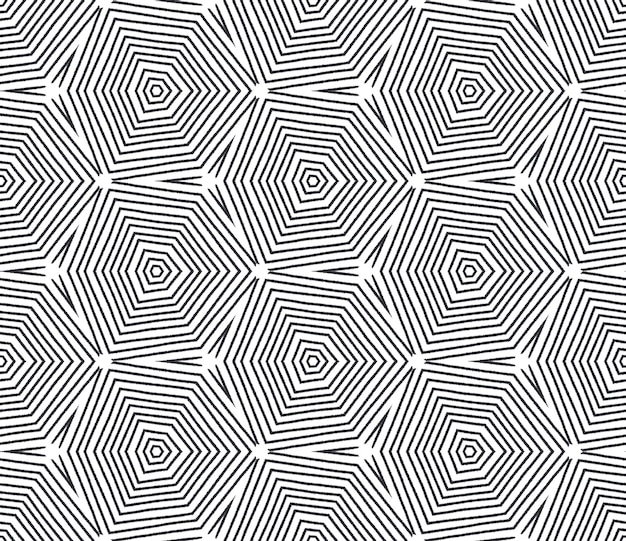 Geometric seamless pattern Black symmetrical