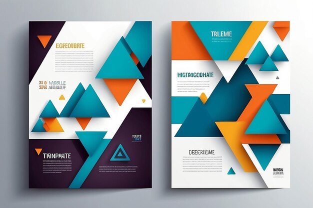 Geometric Triangles Template For Brochure Booklet