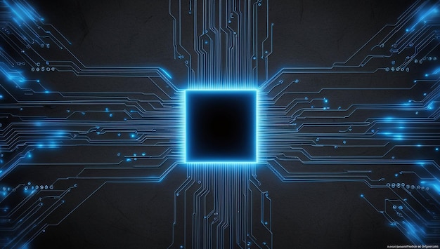 Glowing Electric Circuit Blue Light On Black Wall Electric Blue Background Engineering Wallpaper