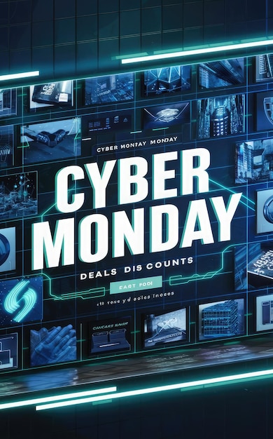 Gratis bilde, flatt design, cyber monday-konsept