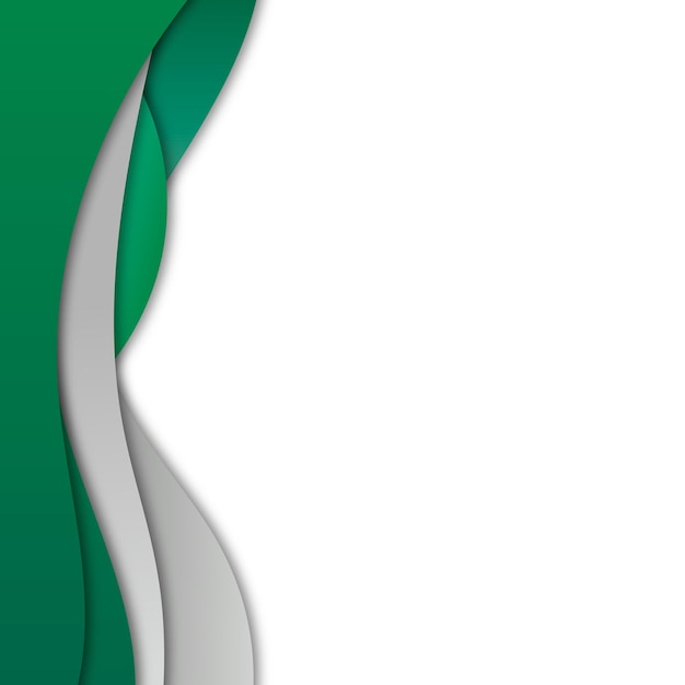 Green and gray curve frame template design element