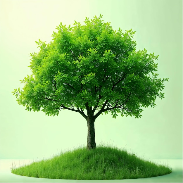 Green Tree on Grassy Hill