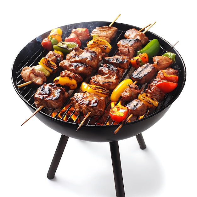 Grillmat isolert på en med hvit bakgrunn