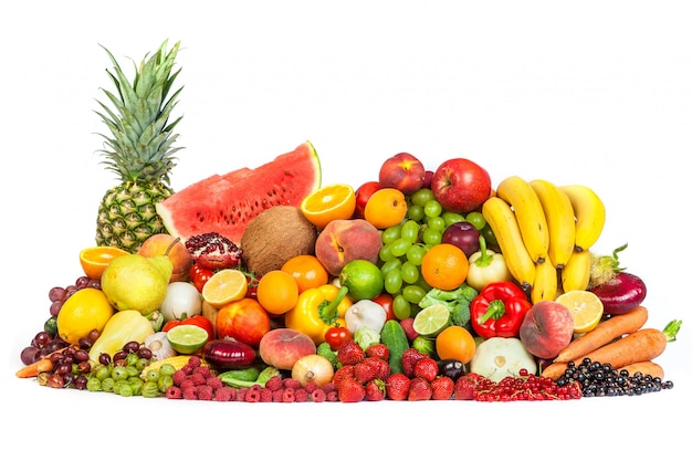 Group of vegetables and fruits