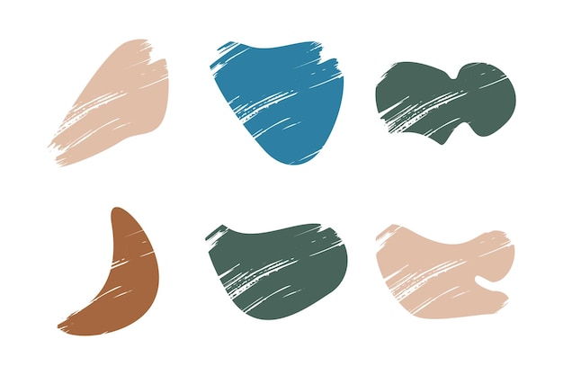 grunge blobs fluid shapes pictogram symbol visual illustration set