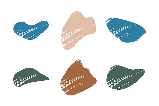 grunge blobs fluid shapes pictogram symbol visual illustration set