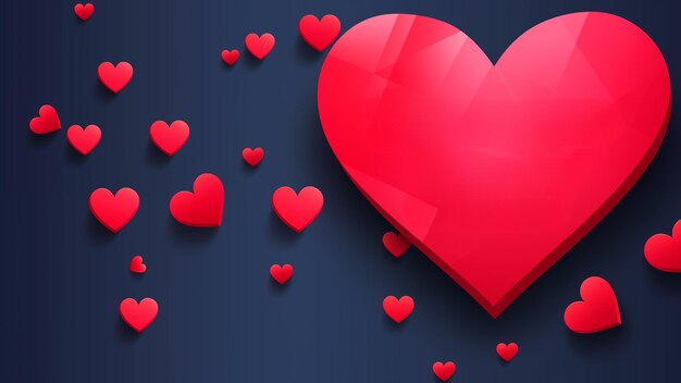 happy valentines day wallpaper banner card or web design love