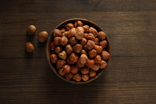 Healthy food and healthy nutrition concept nuts hazelnut