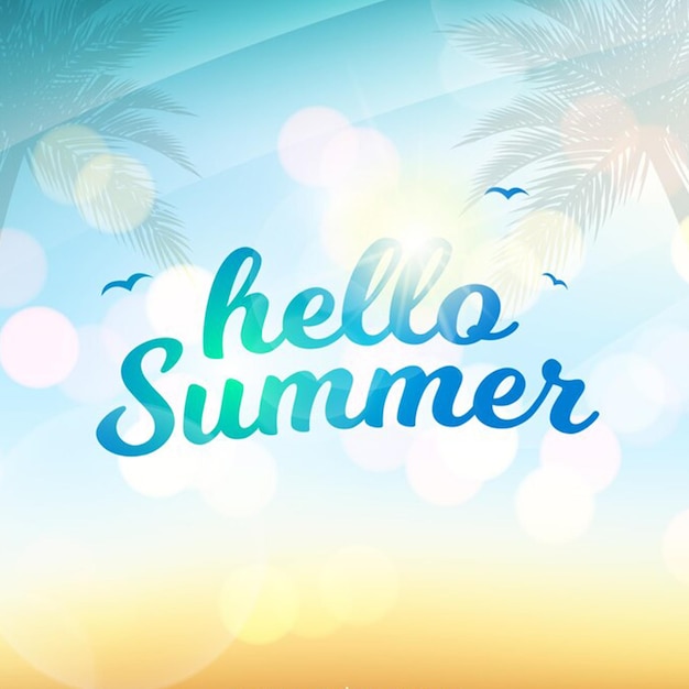 Hello Summer A sunny day at the beach