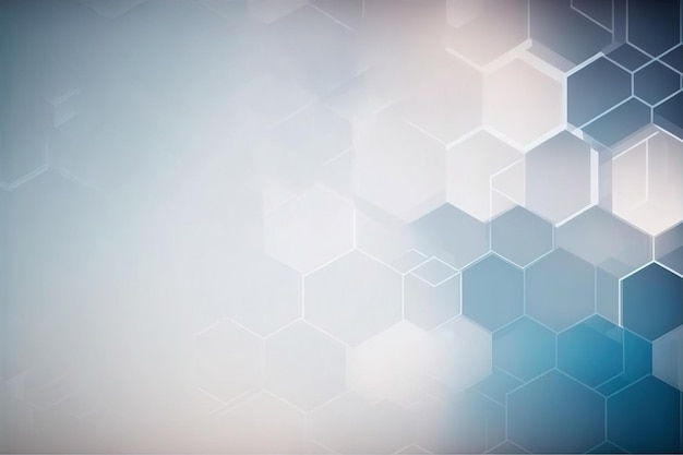 hexagon blue abstract background with hexagonal geometric elements