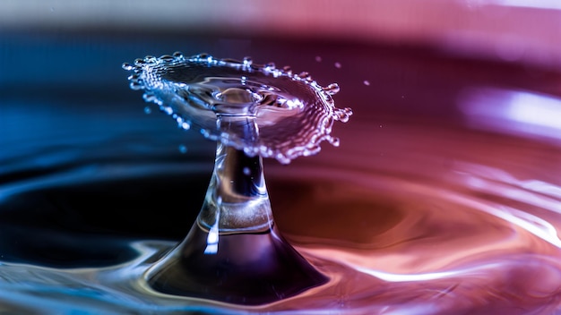 High angle close-up of water drops