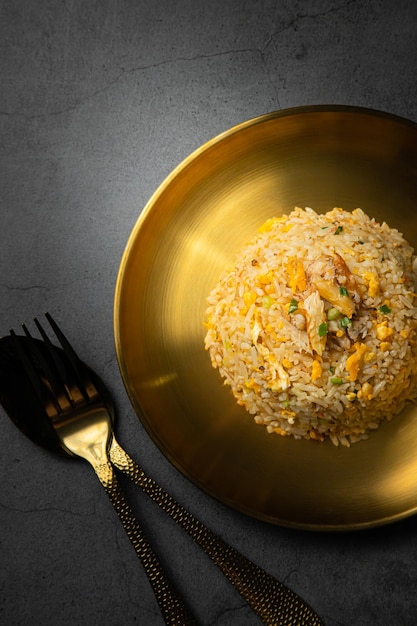 high angle view of food in plate on table