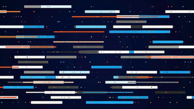 horizontal parallel graphic lines moving from side to side on a dark blue background motion randomly