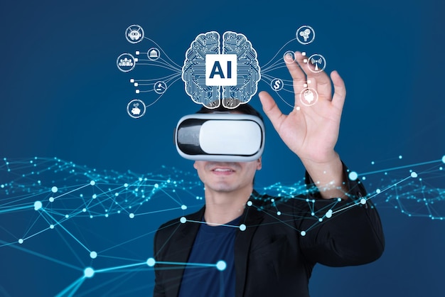 Human interact with AI artificial intelligence brain process generative AI FaaS