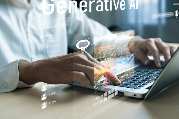 Human interact with ai artificial intelligence brain process generative ai faas