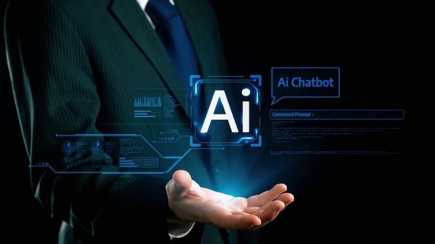 Human interact with AI artificial intelligence virtual assistant UUID