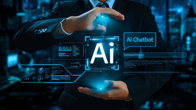 Human interact with AI artificial intelligence virtual assistant UUID