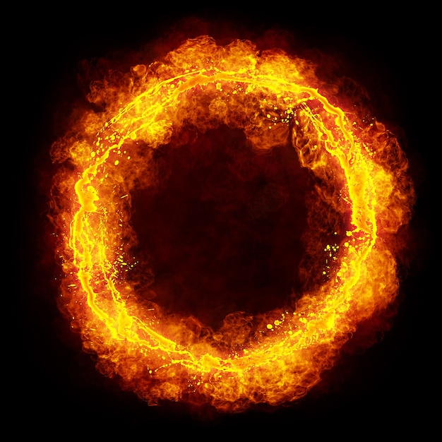 Ild-bokstav O. Ildfull skrift. Sterkt flammende skriftsymbol.