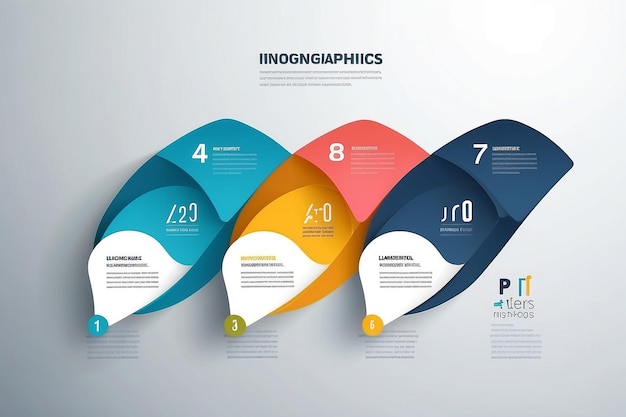 Infographics elements with 4 steps for presentation concept graph of business planning