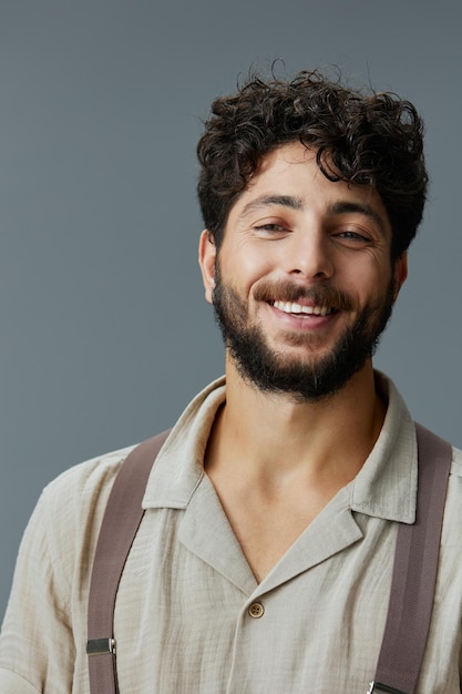 Isolated guy portrait white face person happy adult men young background confidence
