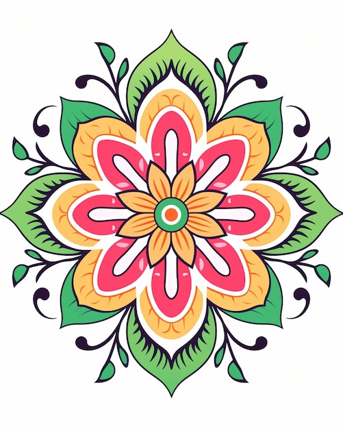 Isolated Ornamental Mandala White Background