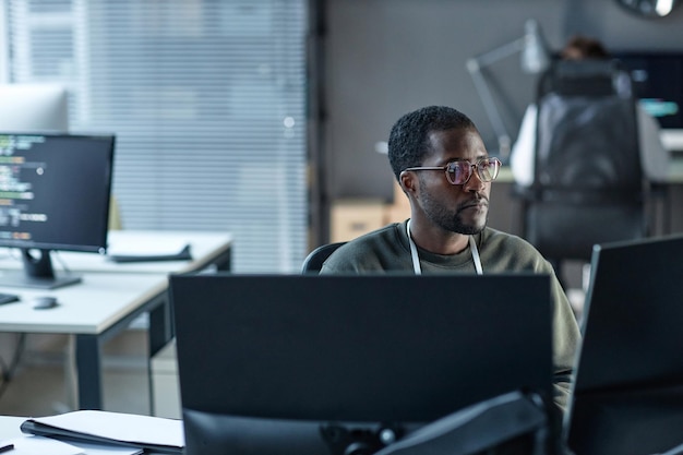 It programmer using computer